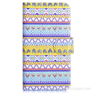 Colorful Tribe Pattern Wallet PU Leather Case Flip Cover for HTC Desire 820 Mini D820mu